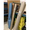 Image 1 : ASSORTED ROLLS OF COMMERCIAL SHOWER FLOORING & POOL FLOORING, HARDWOOD & CARPET