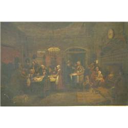 After Sir David Wilkie (1785-1841) oil on canvas Tavern Scene bears signature and dated 1810 24in...