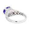 Image 3 : 2.67 ctw Tanzanite And Diamond Ring - 18KT White Gold