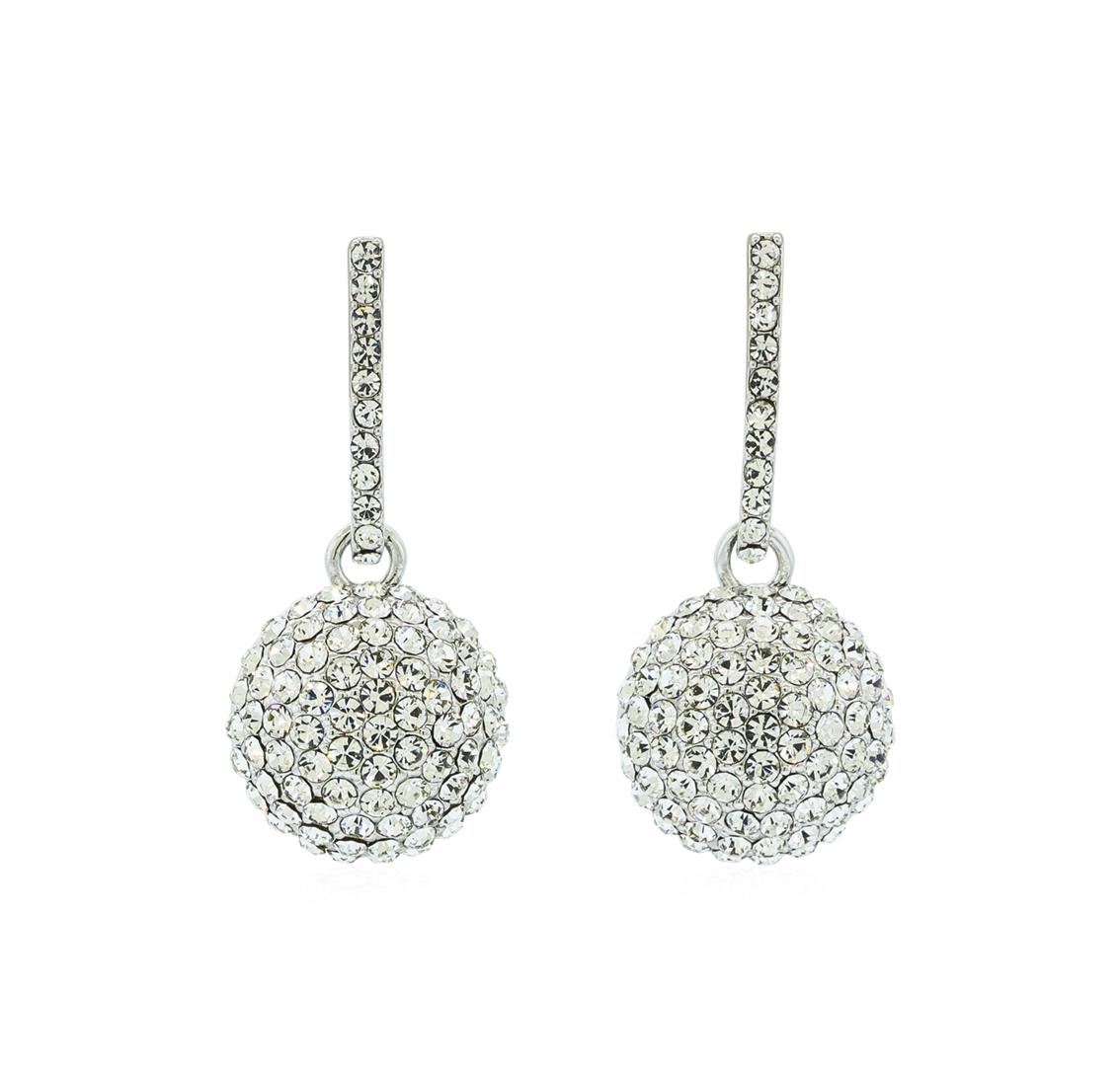 CRYSTAL CLEAR PAVE WING EARRINGS main image 1