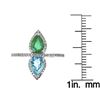 Image 4 : 0.77 ctw Emerald and Diamond Ring - 14KT White Gold