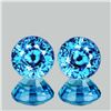 Image 1 : Natural Cambodian Intense Blue Zircon Pair 6.50 MM - FL