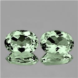 NATURAL Light GREEN Tea AMETHYST Pair 14x10 Mm - FL