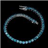 Image 2 : Natural Brazil Neon Blue Apatite 68.99 Cts Bracelet