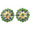 Image 1 : Natural CHROME DIOPSIDE CITRINE SAPPHIRE Earrings