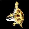 Image 3 : Natural Top Rich Yellow Citrine Turtle Ring