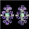 Image 1 : NATURAL AAA  OPAL & PURPLE AMETHYST Earrings