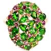 Image 1 : NATURAL CH-DIOPSIDE RHODOLITE GARNET Ring