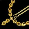Image 2 : NATURAL ORANGISH YELLOW CITRINE Necklace