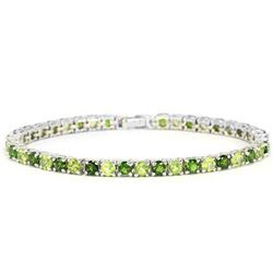 NATURAL GREEN CHROME DIOPSIDE & PERIDOT Bracelet