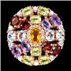 Image 2 : Natural Citrine Amethyst Garnet Peridot Topaz Ring