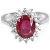 Image 1 : Natural 9X7 MM. OVAL AAA  RED RUBY Ring