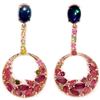 Image 1 : BLACK OPAL RUBY & MULTI COLOR TOURMALINE Earrings