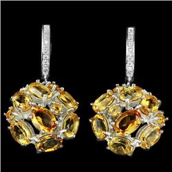 NATURAL ORANGISH YELLOW CITRINE Earrings
