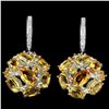 Image 1 : NATURAL ORANGISH YELLOW CITRINE Earrings