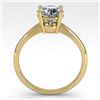 Image 4 : 1.50 CTW VS/SI Diamond Engagement Designer Ring 14K Yellow Gold - REF-514Y8K - 38468