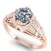 Image 5 : 1 CTW Solitaire Certified VS/SI Diamond Ring 14K Rose Gold - REF-279N2Y - 38533