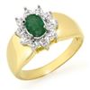 Image 1 : 0.50 CTW Emerald Ring 10K Yellow Gold - REF-14X5T - 13377