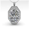 Image 2 : 1 CTW VS/SI Oval Cut Diamond Solitaire Necklace 18K White Gold - REF-287W8F - 36000