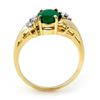 Image 2 : 1.67 CTW Emerald & Diamond Ring 10K Yellow Gold - REF-20H5A - 12916