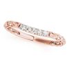 Image 4 : 1 CTW Certified VS/SI Diamond 3 Stone Solitaire Ring 18K Rose Gold - REF-186X4T - 28042
