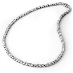7.0 CTW Certified VS/SI Diamond Necklace 18K White Gold - REF-477H3A - 10240