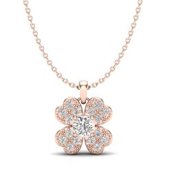 0.27 CTW Micro Pave VS/SI Diamond Necklace 14K Rose Gold - REF-30N8Y - 20350