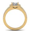Image 4 : 2 CTW Certified VS/SI Diamond Solitaire Micro Halo Ring 14K Yellow Gold - REF-512X2T - 30380