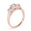 Image 2 : 1 CTW Certified VS/SI Diamond 3 Stone Solitaire Ring 18K Rose Gold - REF-153H5A - 28051