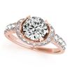 Image 2 : 1.75 CTW Certified VS/SI Diamond Solitaire Halo Ring 18K Rose Gold - REF-420W2F - 27025