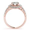 Image 5 : 1.75 CTW Certified VS/SI Diamond Solitaire Halo Ring 18K Rose Gold - REF-420W2F - 27025