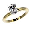 Image 2 : 1.25 CTW Certified VS/SI Quality Oval Diamond Solitaire Ring 10K Yellow Gold - REF-370X8T - 32915