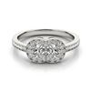 Image 1 : 1 CTW Certified VS/SI Diamond 2 Stone Solitaire Ring 18K White Gold - REF-148T9M - 28239