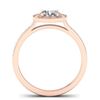 Image 4 : 1.65 CTW Certified VS/SI Diamond Solitaire Micro Halo Ring 14K Rose Gold - REF-228H5A - 30430