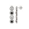 Image 2 : 6.22 CTW Black & White Diamond Designer Earrings 18K White Gold - REF-635W6F - 42701