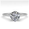 Image 1 : 1.01 CTW Certified VS/SI Diamond Engagement Ring 18K White Gold - REF-286W3F - 35742
