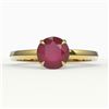 Image 1 : 2 CTW Ruby Designer Inspired Solitaire Engagement Ring 18K Yellow Gold - REF-35T3M - 22239