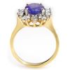 Image 2 : 3.05 CTW Tanzanite & Diamond Ring 10K Yellow Gold - REF-96K8W - 13801
