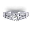 1.5 CTW Certified VS/SI Diamond Solitaire Art Deco Ring 14K White Gold - REF-373A3X - 30474
