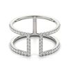 0.65 CTW Certified VS/SI Diamond Fashion Ring 18K White Gold - REF-80K2W - 28298