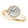 Image 2 : 1.15 CTW Certified VS/SI Diamond Solitaire Halo Ring 18K Yellow Gold - REF-298W6F - 26319