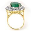 Image 2 : 10.83 CTW Emerald & Diamond Ring 14K Yellow Gold - REF-263Y6K - 12961