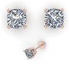 Image 1 : 1.02 CTW Cushion Cut VS/SI Diamond Stud Designer Earrings 14K Rose Gold - REF-148Y5K - 32147