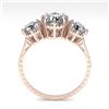 Image 4 : 2 CTW Past Present Future Certified VS/SI Diamond Ring 18K Rose Gold - REF-414W2F - 35774