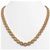 28.52 CTW Fancy Citrine & Diamond Halo Necklace 10K Rose Gold - REF-498M9H - 40443