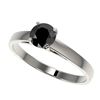 0.75 CTW Fancy Black VS Diamond Solitaire Engagement Ring 10K White Gold - REF-23H5A - 32974
