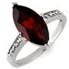 Image 1 : 3.10 CTW Garnet & Diamond Ring 10K White Gold - REF-20X4T - 11045