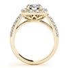 Image 4 : 3.01 CTW Certified VS/SI Diamond 2Pc Wedding Set Solitaire Halo 14K Yellow Gold - REF-592W5F - 30896
