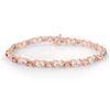 Image 1 : 6.0 CTW Pink Tourmaline & Diamond Bracelet 18K Rose Gold - REF-132N5Y - 14140