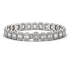 Image 2 : 20.25 CTW Emerald Cut Diamond Designer Bracelet 18K White Gold - REF-4284A4X - 42842